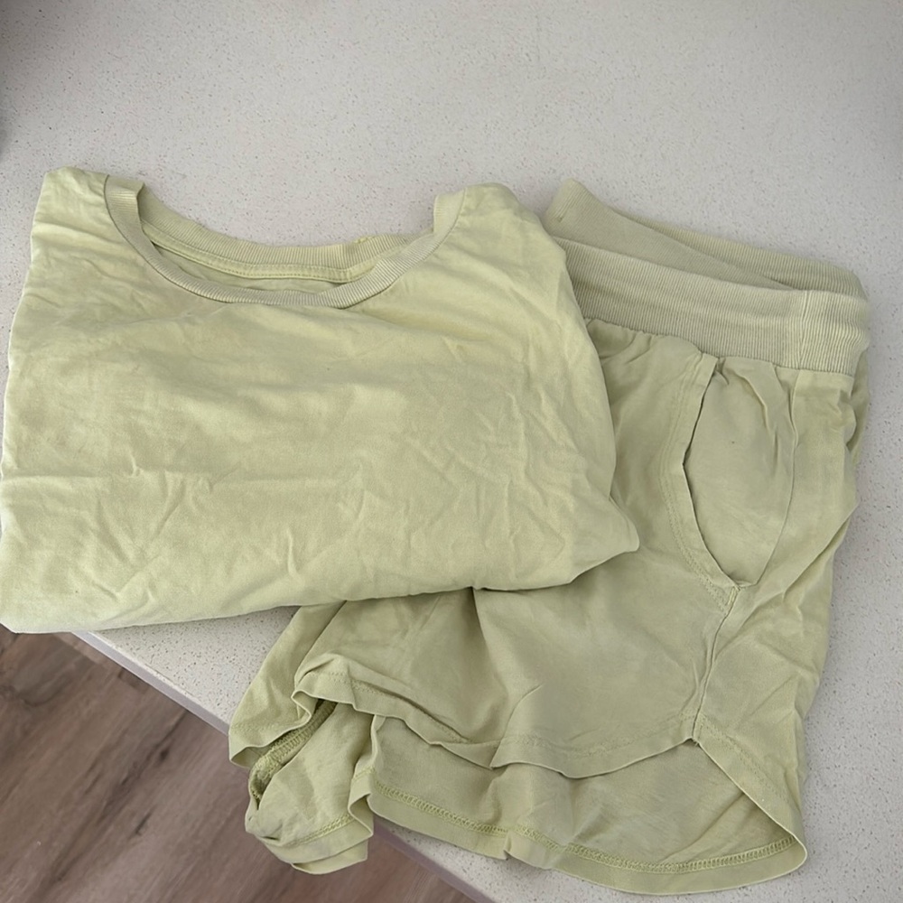 Neon yellow pajama set